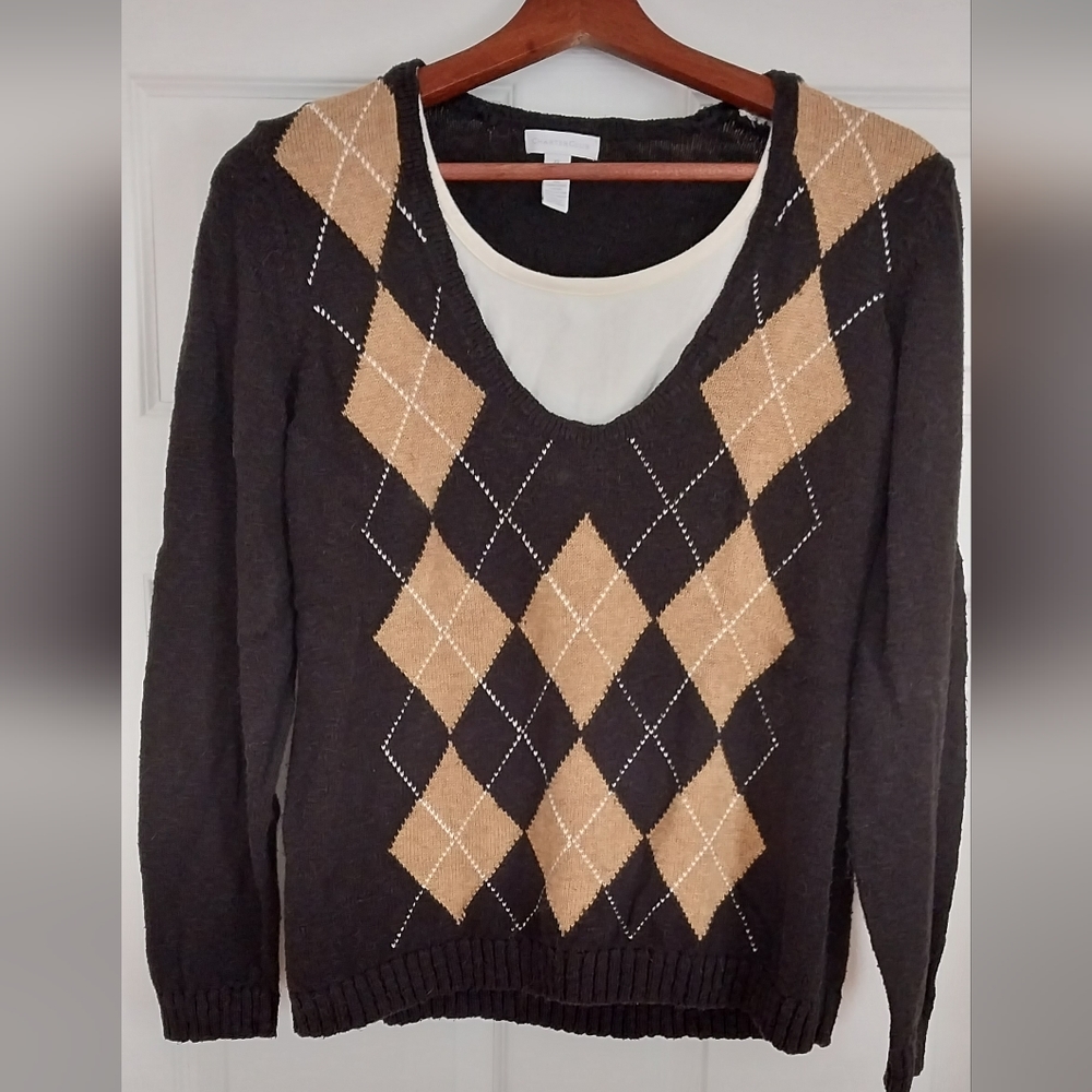 Vintage 90s Argyle Sweater